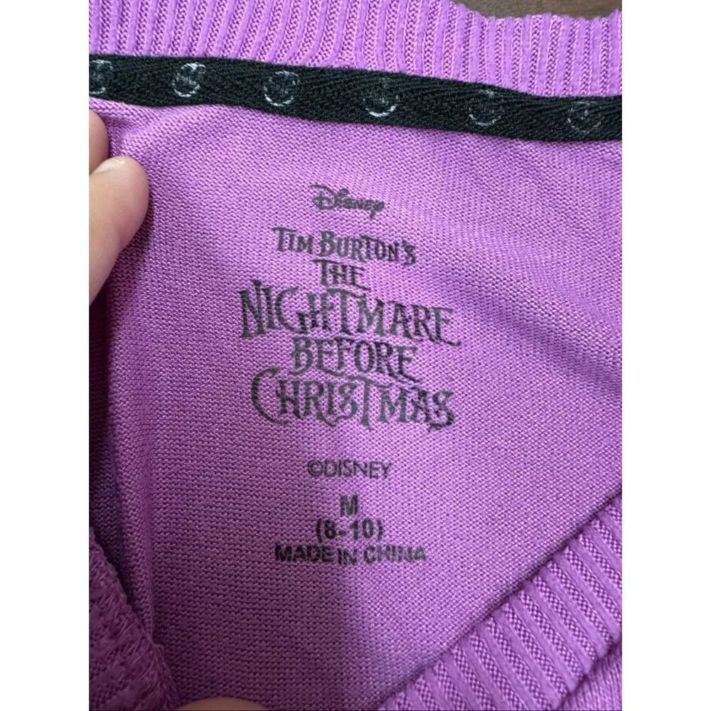 The Nightmare Before Christmas Short Sleeve Purple Sleep Shirt Size Medium - Picture 4 of 7